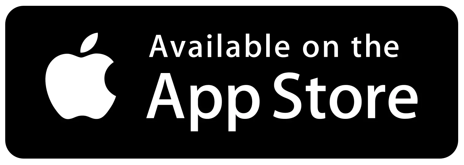 Image promoting app availability on the Apple App Store, featuring the Apple logo and text indicating the app can be downloaded from the App Store.